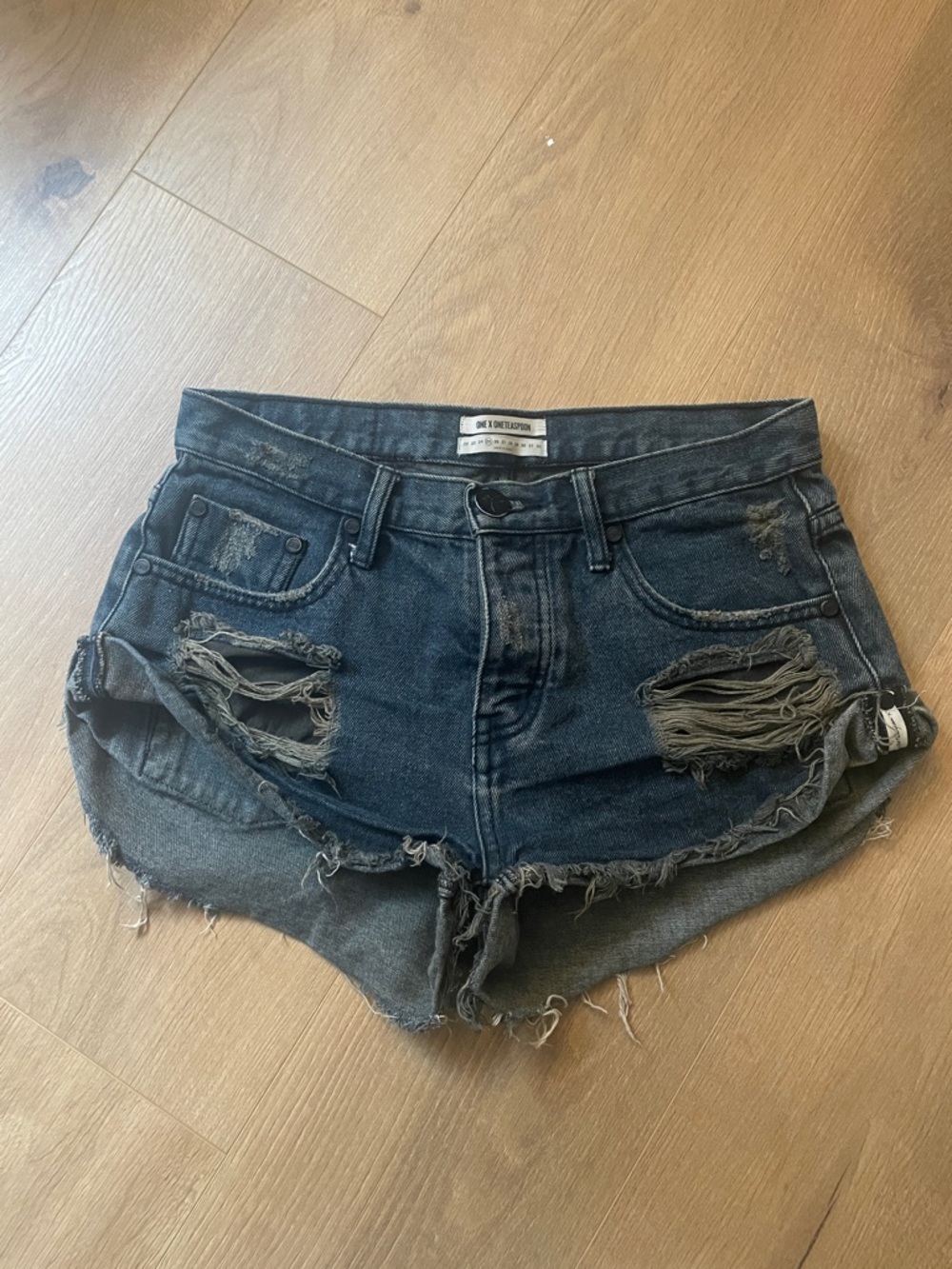 One Teaspoon Distressed Denim Shorts